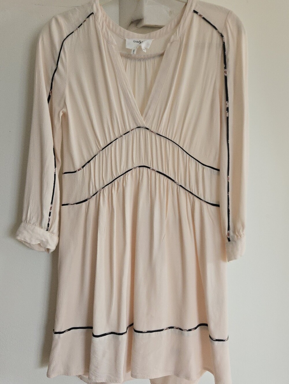 Ba&sh Franny Mini Dress With Floral Piping